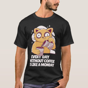 Kaffee Kaffee Schlafende Katze 2 T-Shirt