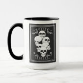 Kaffee Kaffee und mehr Kaffee Schädel mit Text Tasse (Links)