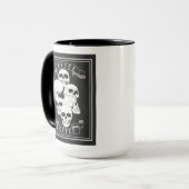 Kaffee Kaffee und mehr Kaffee Schädel mit Text Tasse (Vorderseite Links)