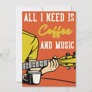 Kaffee-Kaffee und Musik Einladung