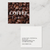 Kaffee/Kaffeebohnen Quadratische Visitenkarte (Vorne/Hinten)