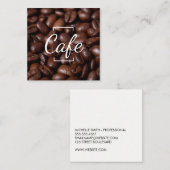 Kaffee/Kaffeebohnen Quadratische Visitenkarte (Vorne/Hinten)