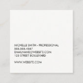 Kaffee/Kaffeebohnen Quadratische Visitenkarte (Rückseite)