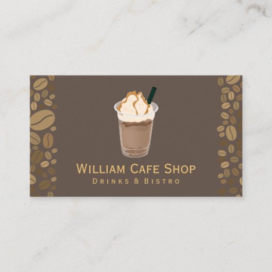 Kaffee | Kaffeebohnen Visitenkarte (Vorderseite)