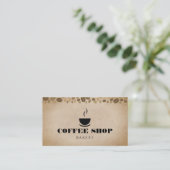 Kaffee-Kaffeebohnen Visitenkarte (Stehend Vorderseite)
