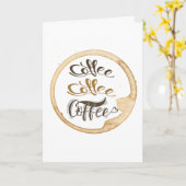 Kaffee Kaffeekarte Faltkarte Karte (Gelbe Blume)