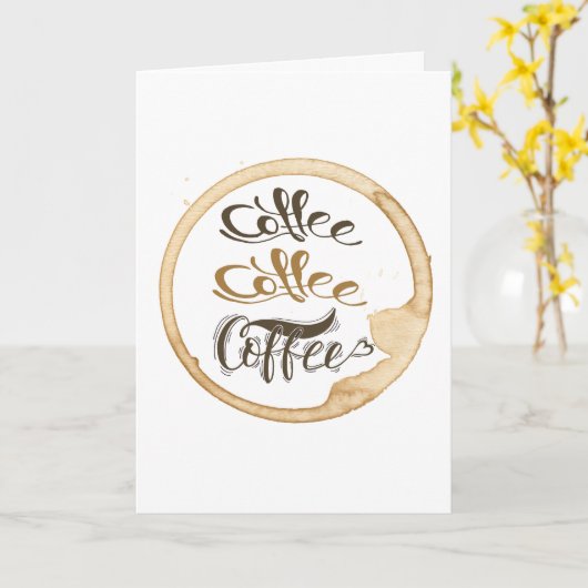 Kaffee Kaffeekarte Faltkarte Karte (Gelbe Blume)