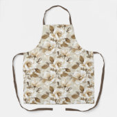 Kaffee Kakao Creme Floral Schürze (Vorderseite)