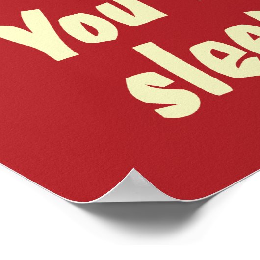 Kaffee kann man schlafen, wenn man tot ist poster (Ecke)