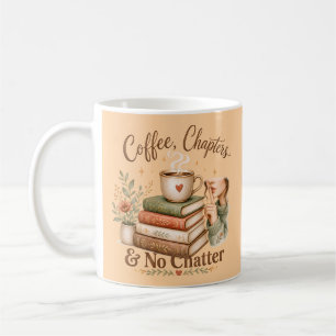 Kaffee, Kapitel und keine Plauderei - Buchliebhabe Kaffeetasse