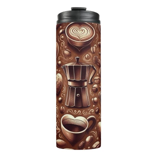 KAFFEE-KARAFFE & KÜCHE MIT BIANEN THERMOSBECHER (Vorderseite)