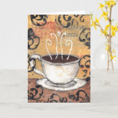 Kaffee Karte (Gelbe Blume)