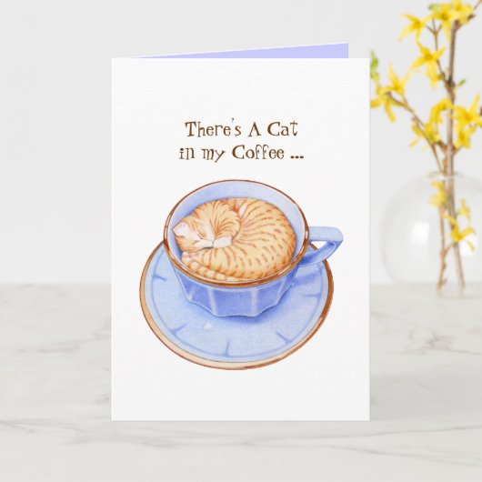 Kaffee-Karte Karte (Gelbe Blume)