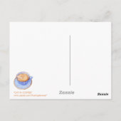 Kaffee-Katze 2 Postkarte (Rückseite)