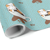 Kaffee Katze Geschenkpapier (Rolleneckpunkt)