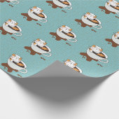 Kaffee Katze Geschenkpapier (Ecke)
