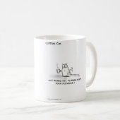 Kaffee-Katze   - Kaffee-Tasse Kaffeetasse (VorderseiteRechts)