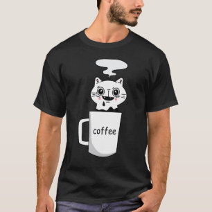 Kaffee Katze Koffein Kätzchen Cappuccino T-Shirt