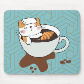 Kaffee Katze Mousepad (Vorne)