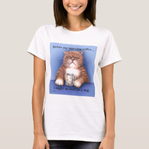 Kaffee-Katze T-Shirt