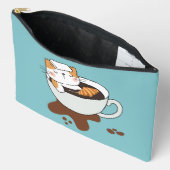 Kaffee Katze Zubehörtasche (Offen)
