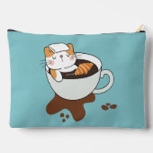 Kaffee Katze Zubehörtasche (Rückseite)