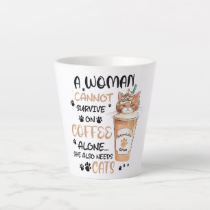Kaffee & Katzen - Niedliche Kawaii Kunst Milchtasse