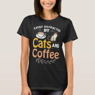 Kaffee Katzen Shop Maschine Kätzchen Tasse Bohnen T-Shirt