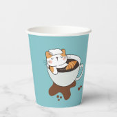 Kaffee-Katzen-Spa Pappbecher (Rückseite)