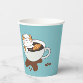 Kaffee-Katzen-Spa Pappbecher (Vorderseite)