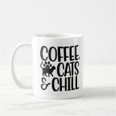 Kaffee, Katzen und Kalt - schwarz Kaffeetasse (Links)