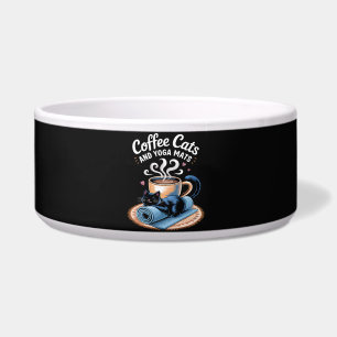 Kaffee Katzen und Yoga Matten Lustige Katze Yoga Napf