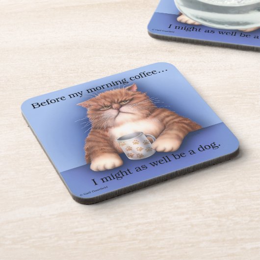 Kaffee-Katzen-Untersetzer Untersetzer (Linke Seite)