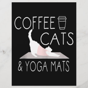 Kaffee, Katzen & Yoga Matten - Funny Gifts Yoga Ca Flyer