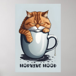 Kaffee-Katzenposter - Funny Movie Wand Kunst