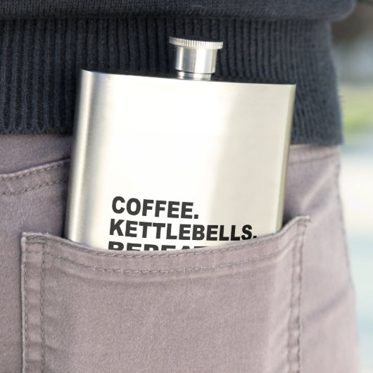 Kaffee Kettlebells Wiederholen Flachmann (Beispiel)