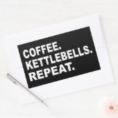 Kaffee Kettlebells Wiederholen Rechteckiger Aufkleber (Umschlag)
