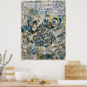 Kaffee klärt den Verstand Poster (Küche)