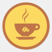 Kaffee Klassischer Rundaufkleber Runder Aufkleber (Vorderseite)