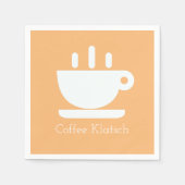 Kaffee Klatsch Peach Serviette (Vorderseite)