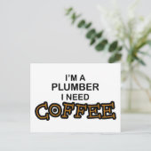 Kaffee - Klempner Postkarte (Stehend Vorderseite)