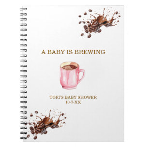 Kaffee kochen Baby Shower Gast Notizblock