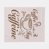 Kaffee Koffein Umarmungen beruhigen & gemütlich fü Fleecedecke (Vorderseite (Horizontal))