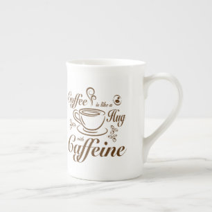 Kaffee Koffein Umarmungen beruhigend und gemütlich Porzellantasse