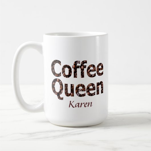 Kaffee-Königin-personalisierte Tasse (Links)