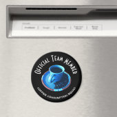 Kaffee Konsum Squad Blue Cup Saucer Custom Magnet (In Situ (Geschirrspüler))