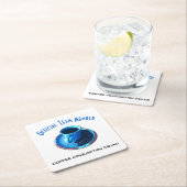 Kaffee Konsum Squad Blue Cup Saucer Custom Rechteckiger Pappuntersetzer (Vor Ort)