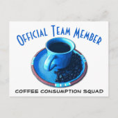 Kaffee-Konsument-Squad zusammenkommen Postkarte (Vorderseite)