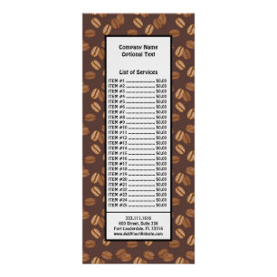 Kaffee Körner Bohnen Dunkle Röstung Braun Koffein Werbekarte