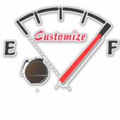 Kaffee Kraftstoffanzeige Volldünner_Cove Aufkleber (Vorderseite)